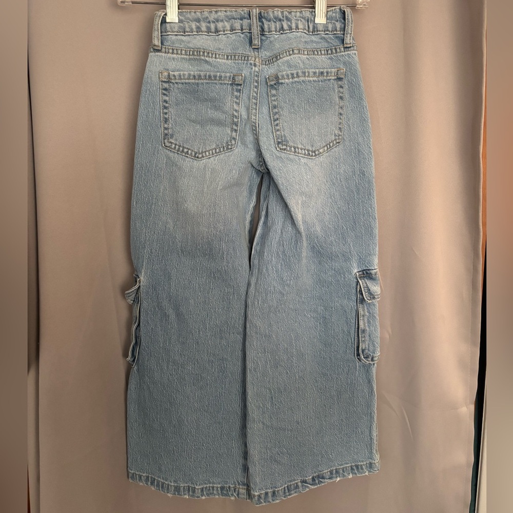 Art Class Girls Wide Leg Cargo Jeans- size 7 excellent condition! - Picture 2 of 3
